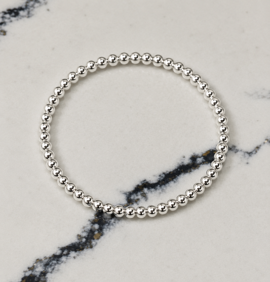 14k Gold Filled Bracelet 4mm Silver