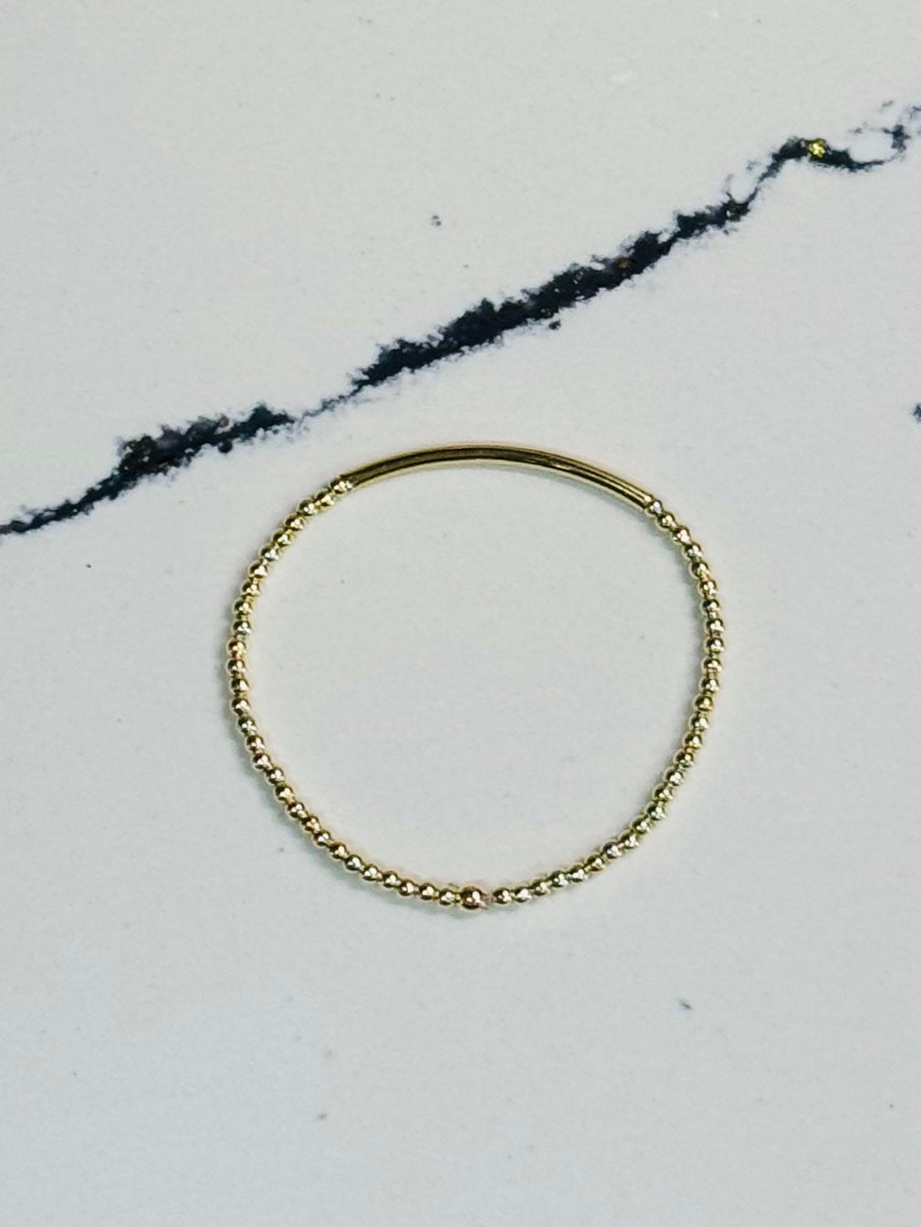 14k Gold Filled Bracelet 3mm with Gold Bar